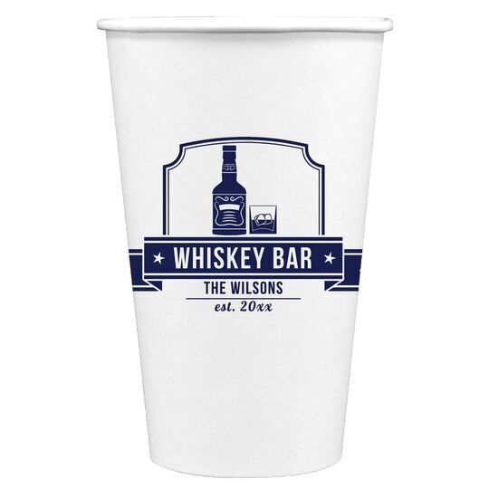 Whiskey Bar Paper Coffee Cups